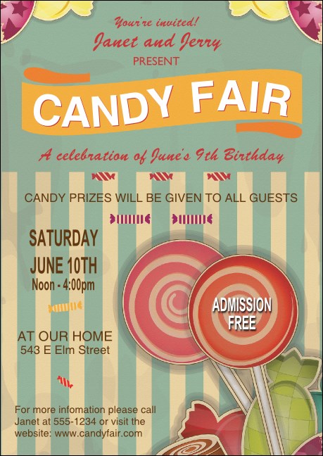 Retro Candy Club Flyer