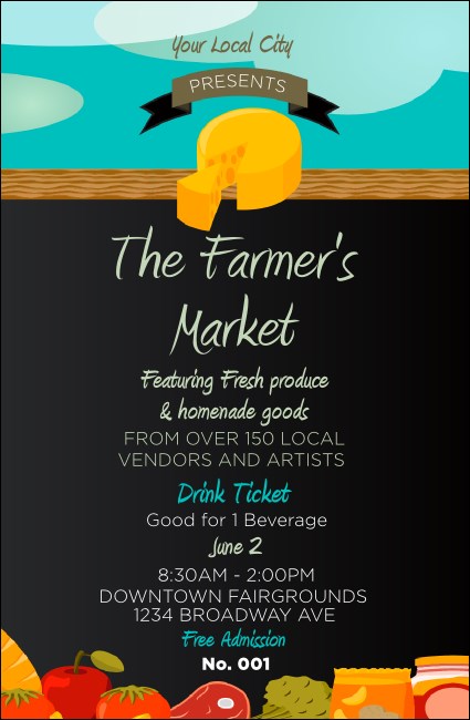 Farmer's Market Drink Ticket Product Front
