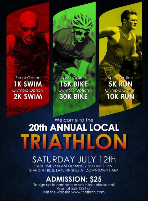 Triathlon Invitation Product Front