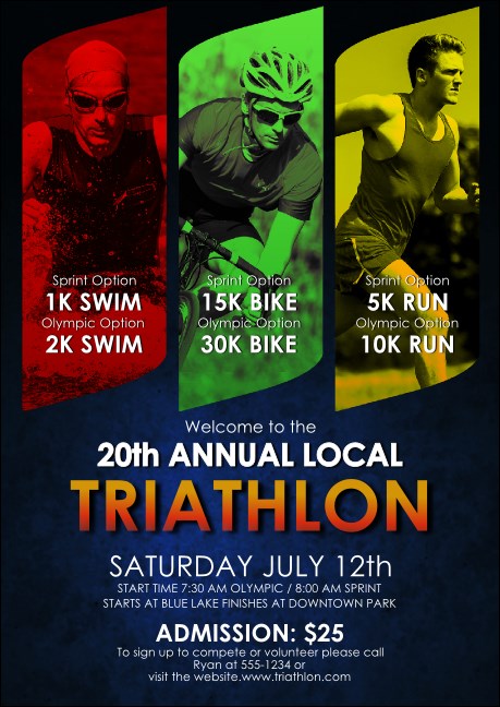Triathlon Postcard Product Front