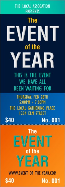 All Purpose Bright Event Ticket Product Front