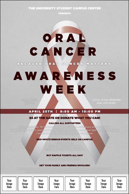 Oral Cancer Logo Poster Product Front