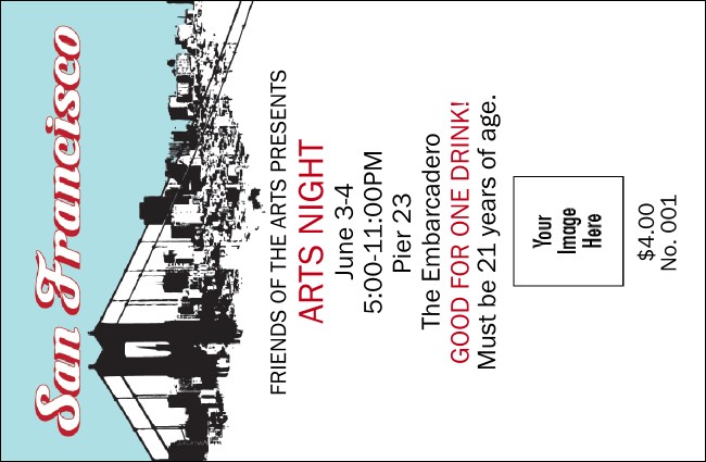 San Francisco Drink Ticket Product Front