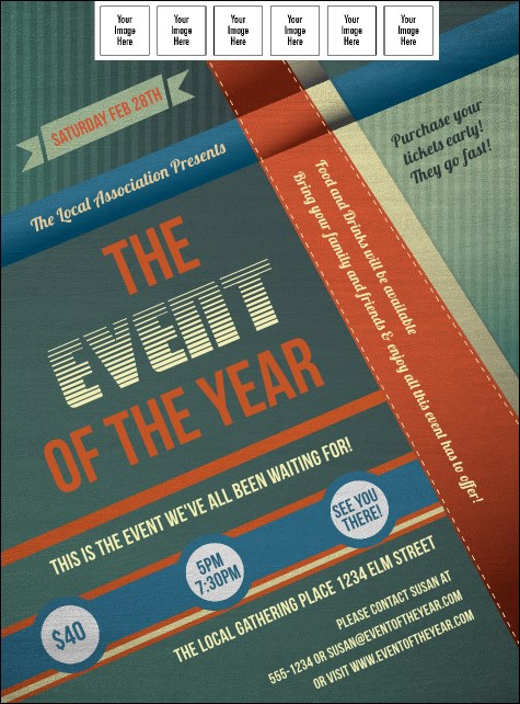 Retro Stripes Logo Flyer Product Front