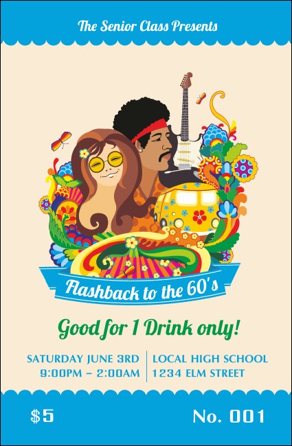 Sixties Drink Ticket Product Front