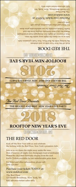 Gold Glitter Table Tent Product Front