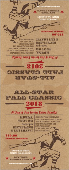 All-Star Retro Baseball Table Tent Product Front