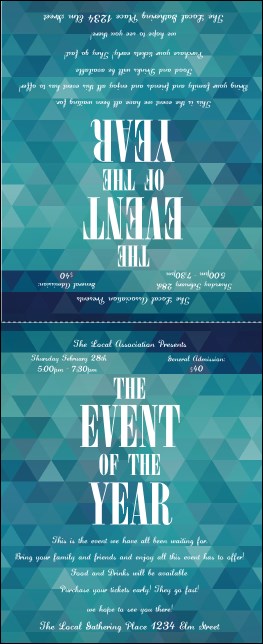 All Purpose Blue Table Tent Product Front