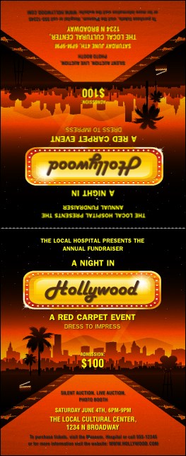 Hollywood Skyline Table Tent Product Front