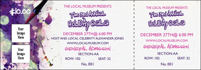 Art Canvas Reserved Event Ticket Product Front