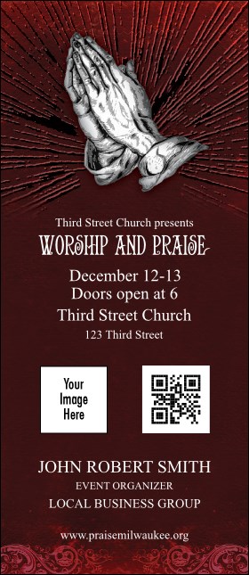 Gospel Praying Hands VIP Event Badge Large