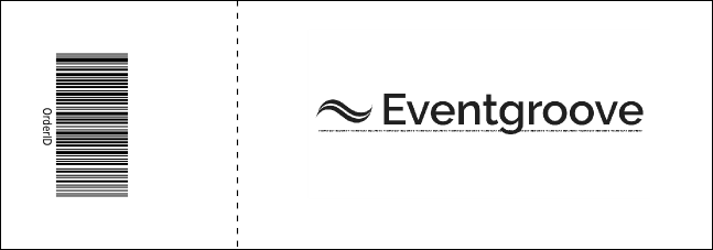 All Purpose Geometric Black and White Event Ticket Product Back
