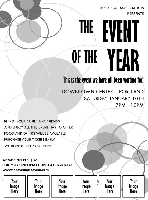 All Purpose Circles Black and White Image Flyer Product Front