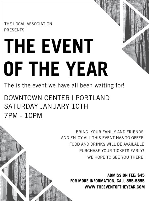 All Purpose Trees Black & White Flyer Product Front