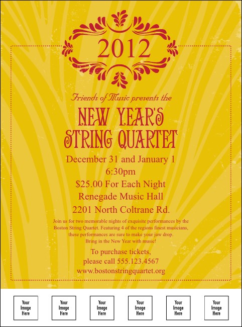 Year Gold Semi-Formal Logo Flyer