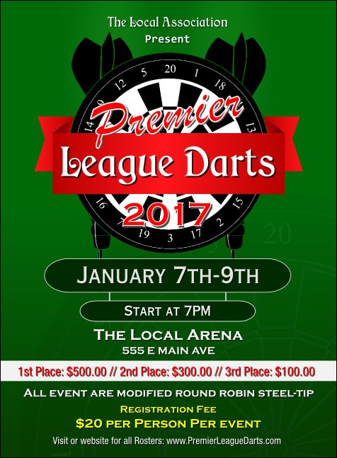 Premier League Darts 2017 Invitation Product Front