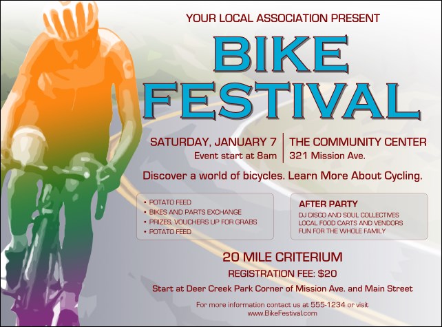Bike Festival Flyer Product Front