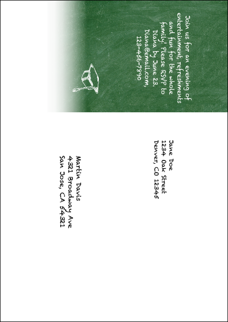 Education Chalk Board Postcard Mailer Product Back