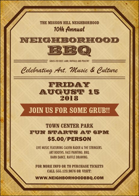 BBQ Vintage  Postcard Mailer Product Front