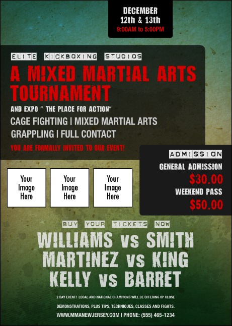Contemporary Mixed Martial Arts  Postcard Mailer