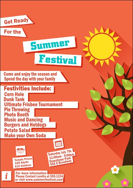 Summer Cut Paper Postcard Mailer Product Front