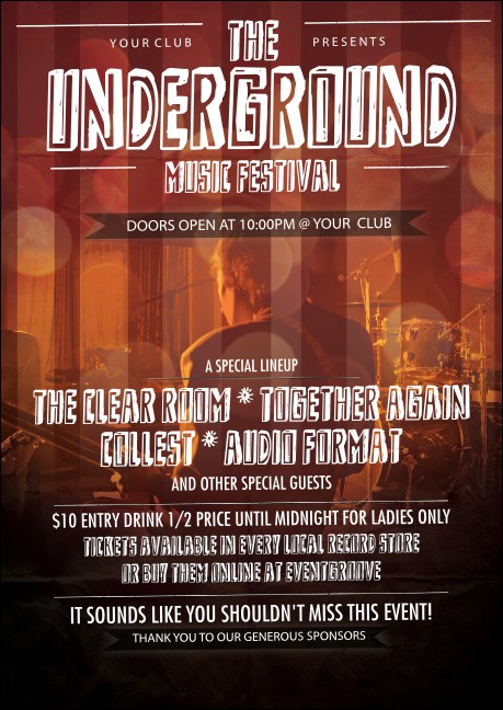 Alternative Music Postcard Mailer Product Front