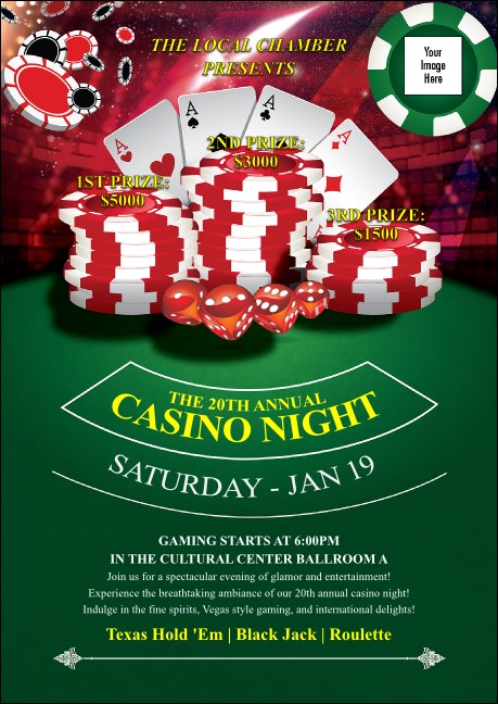 Casino Chips Postcard Mailer