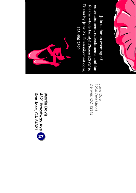 Dance Recital Postcard Mailer Product Back