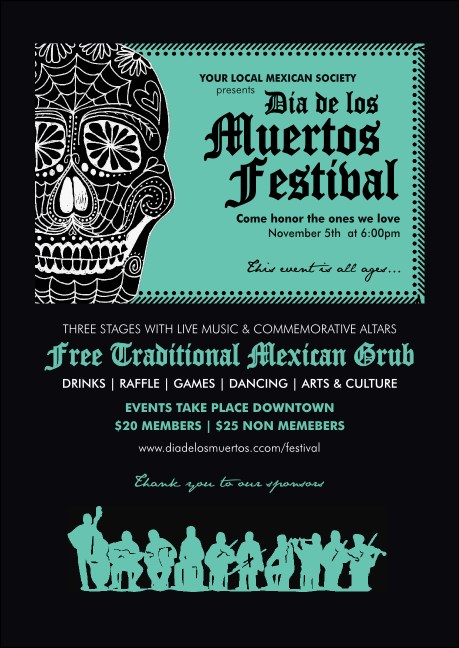 Day of the Dead Postcard Mailer