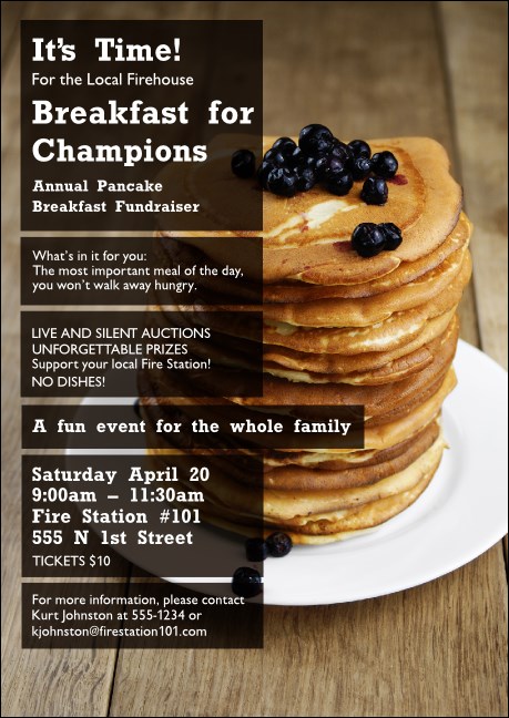 Pancake Breakfast Postcard Mailer