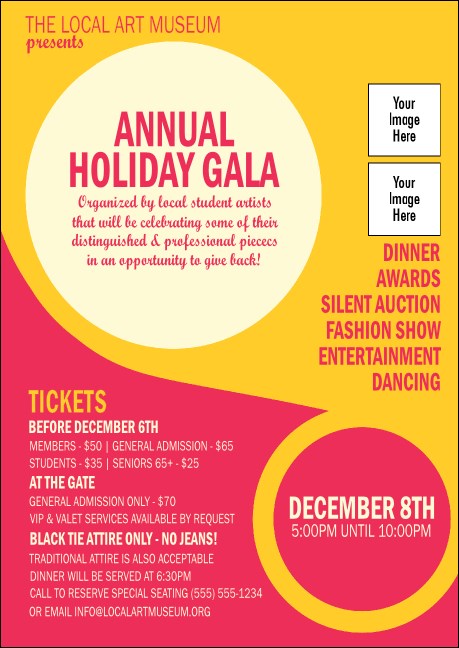 Circle Gala  Postcard Mailer Product Front