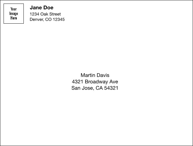 Logo Upload A2 Envelope Product Front