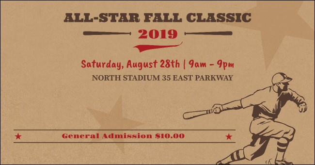 All Star Retro Baseball Facebook Ad