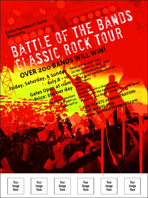 Rock Concert Red Flyer Product Front