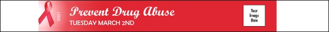 Red Ribbon Premium Synthetic Wristband Product Front