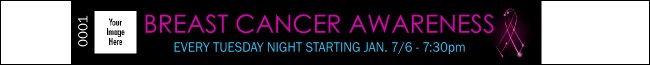 Breast Cancer Ribbon Sparkle Premium Synthetic Wristband