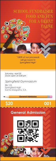 Education Fundraiser QR Event Ticket