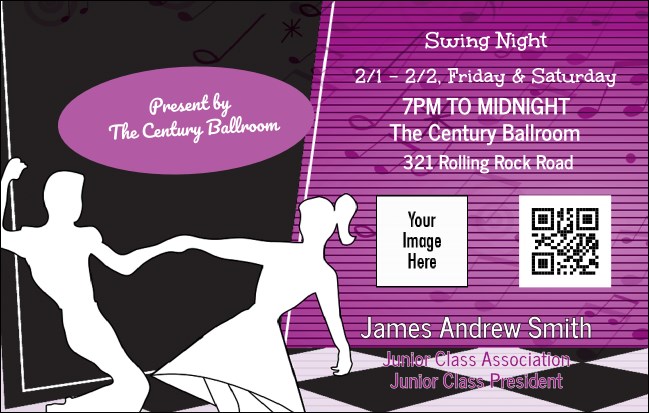 50s Swing Dance VIP Event Badge Medium Product Front