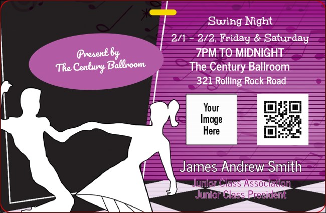 50s Swing Dance VIP Event Badge Small