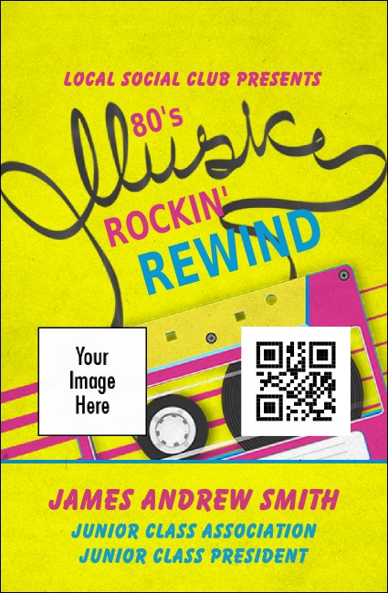 80s Music Club  VIP Event Badge Small