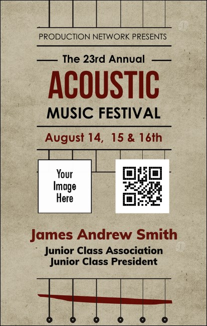 Acoustic Strings VIP Event Badge Medium