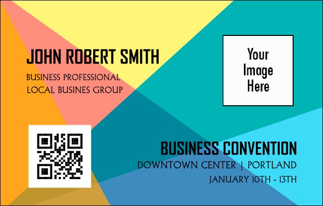 All Purpose Colorful Abstract VIP Event Badge Medium