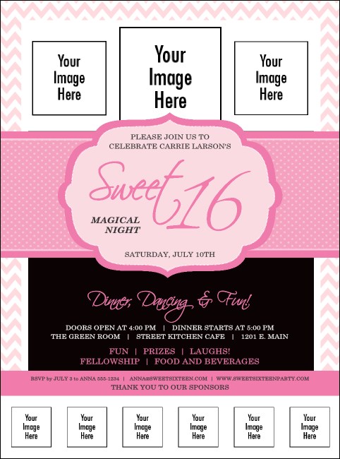 Sweet 16 Logo Flyer Product Front