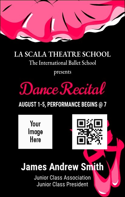 Dance Recital VIP Event Badge Medium Product Front