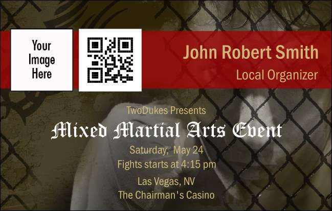 Mixed Martial Arts (Green) VIP Event Badge Medium VIP Event Badge Medium Product Front