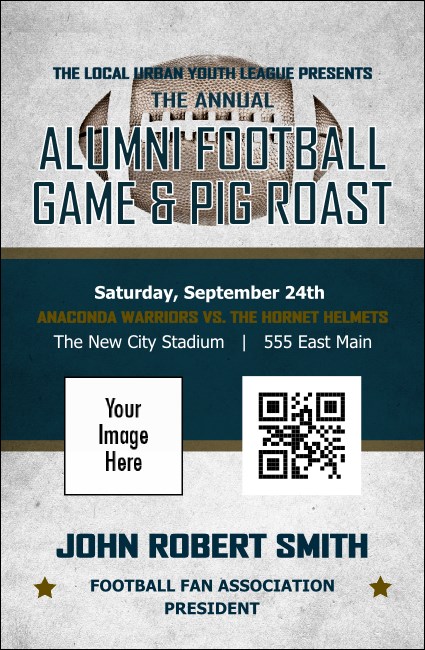 Football Blue VIP Event Badge Small