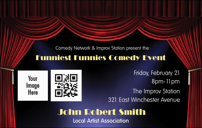 Stand Up Comedy VIP Event Badge Medium Product Front