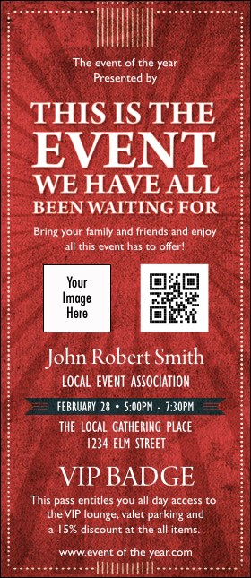 Retro Sunburs VIP Event Badge Large