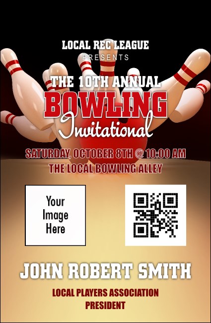 Bowling League VIP Event Badge Small Product Front