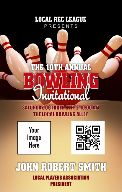 Bowling League VIP Event Badge Medium